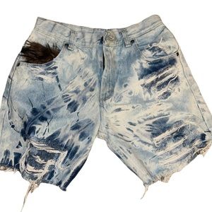 Customized Distressed Denim Shorts